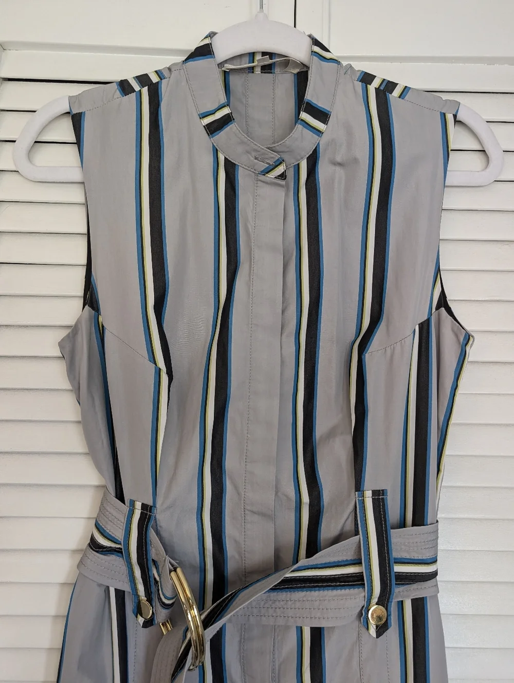 Diane von Furstenberg DVF Striped Belted Maxi Shirtdress – Size 8 – Like New - Picture 5 of 16